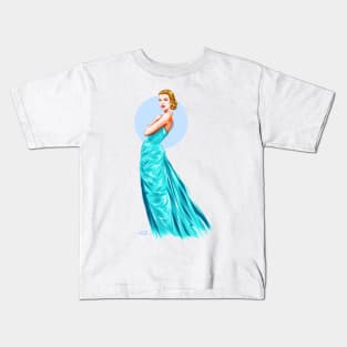 Grace Kelly - An illustration by Paul Cemmick Kids T-Shirt